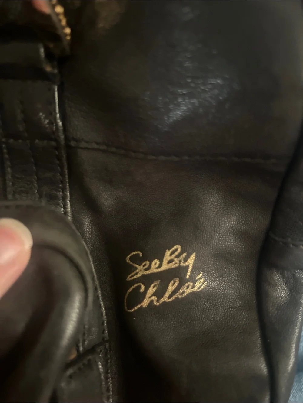 See By Chloe Black Satchel with Gold Hardware